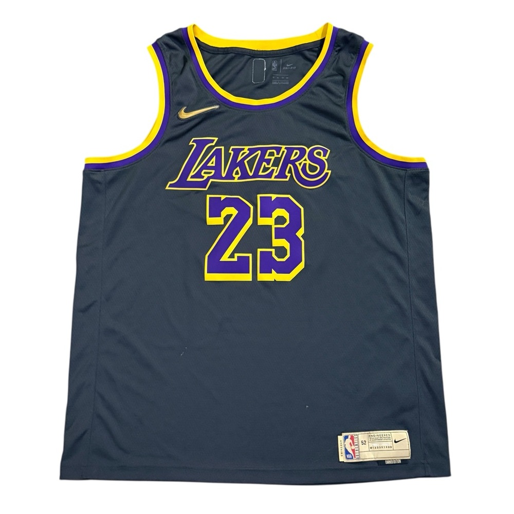 Nike LeBron James Los Angeles Lakers Earned Edition Swingman Jersey Men’s Sz XL